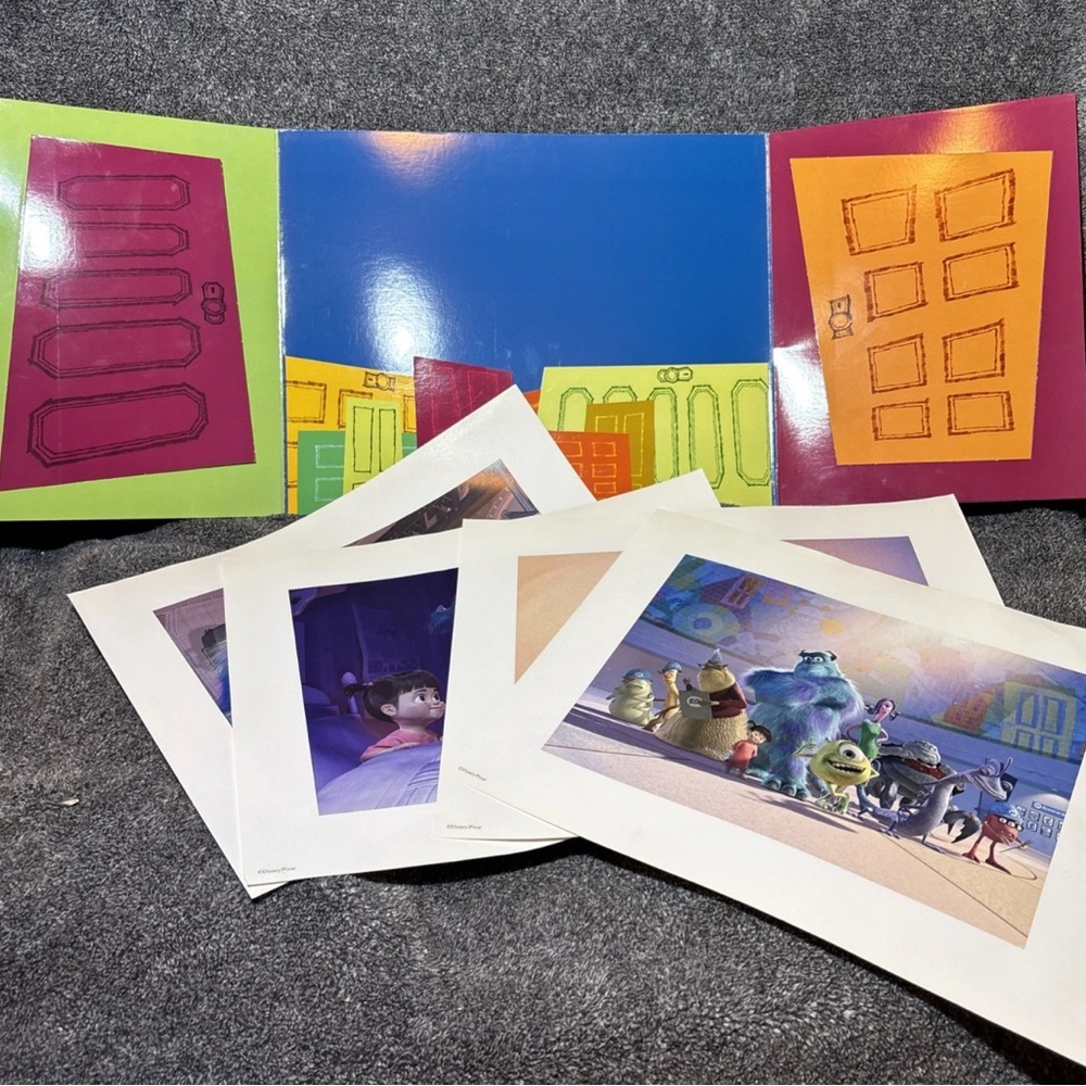 Disney Pixar Monsters Inc Lithograph Prints Exclusive Portfolio Set Of 4 11 x 14